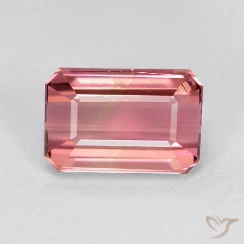 1.68ct 자연스러운 미디엄 핑크 전기석, 에메랄드 컷, VVS-VS