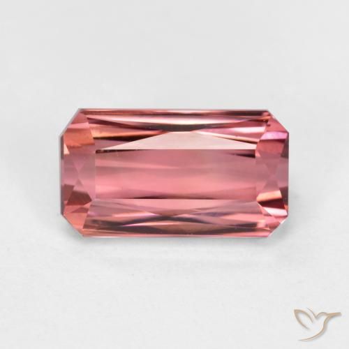 1.95ct 자연스러운 딥 핑크 전기석, 에메랄드 컷, VVS-VS