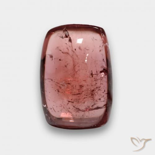 5.81ct 자연스러운 미디엄 레드 전기석, 방석, 투명한