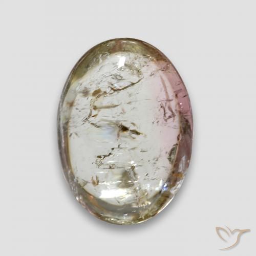 7.68ct 자연스러운 연노랑 전기석, 타원형, 투명한
