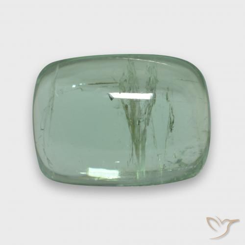 3.19ct 자연스러운 매우 밝은 노란색 녹색 전기석, 방석, 투명한
