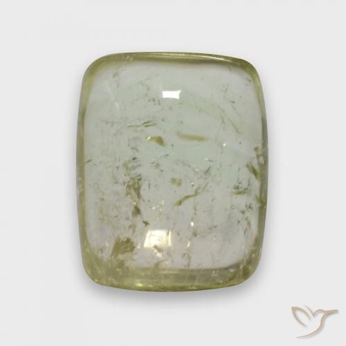 3.60ct 자연스러운 옅은 크림 옐로우 전기석, 방석, 투명한