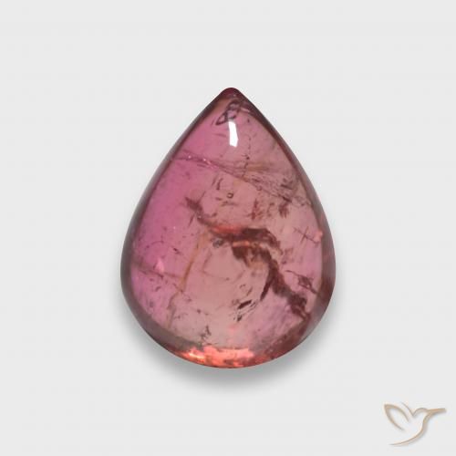 2.61ct 자연스러운 딥 크림슨 전기석, 배 모양, 투명한