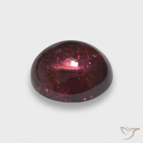 2.24캐럿 천연 딥 레드 전기석, 둥근, 투명한