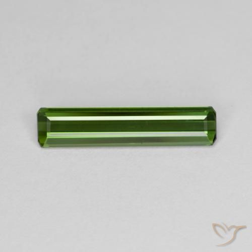 1.03ct 자연스러운 흙빛 녹색 전기석, 에메랄드 컷, VVS-VS