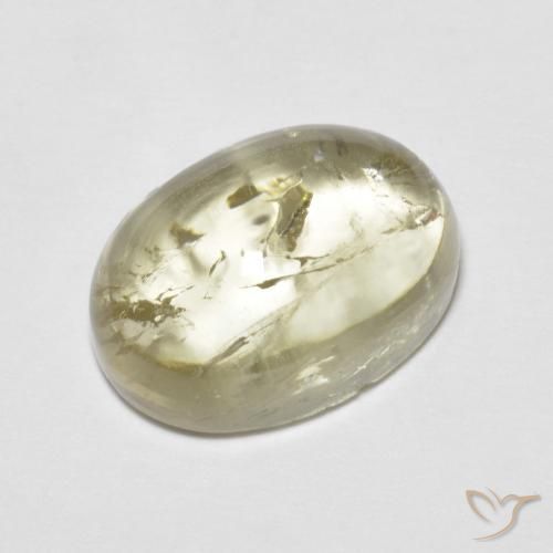 5.41ct 자연스러운 옅은 노랑 전기석, 타원형, 투명한