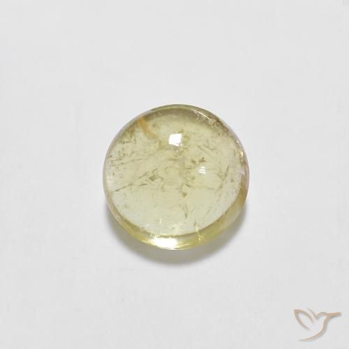 0.75ct 자연스러운 라이트 범블비 옐로우 전기석, 둥근, 투명한