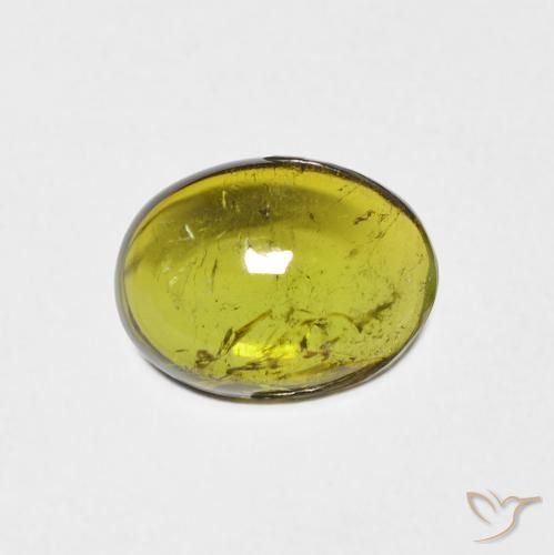 1.34ct 자연스러운 포레스트 그린 전기석, 타원형, 투명한