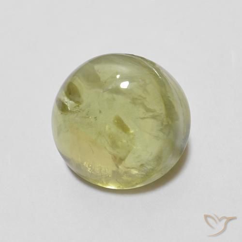 1.48ct 자연스러운 녹황색 전기석, 둥근, 투명한