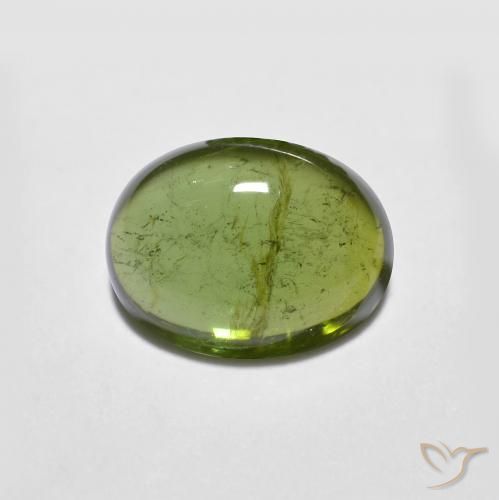 1.39ct 자연스러운 해초 녹색 전기석, 타원형, 투명한