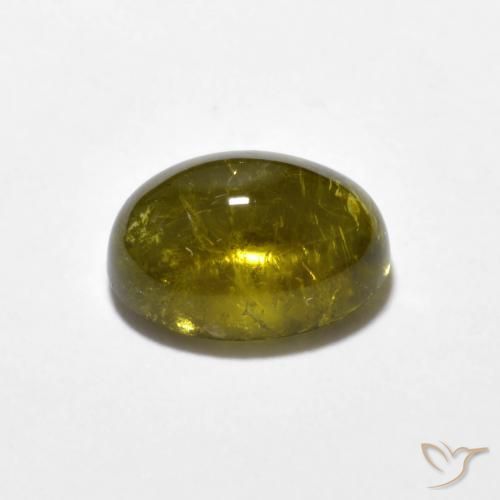 1.56캐럿 천연 Medium-Dark Gold 전기석, 타원형, 투명한