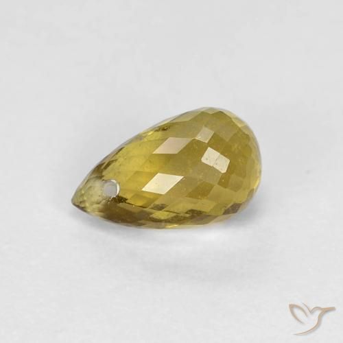 0.88ct 자연스러운 흙빛 금 전기석, 브리올레트, VS