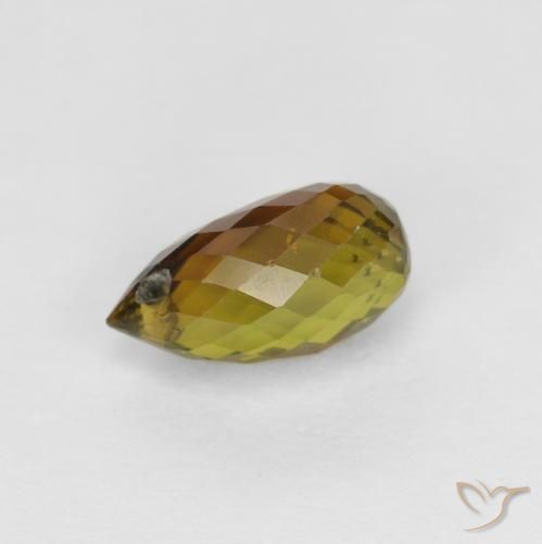 0.80ct 자연스러운 웜 브라운 전기석, 브리올레트, VS-SI