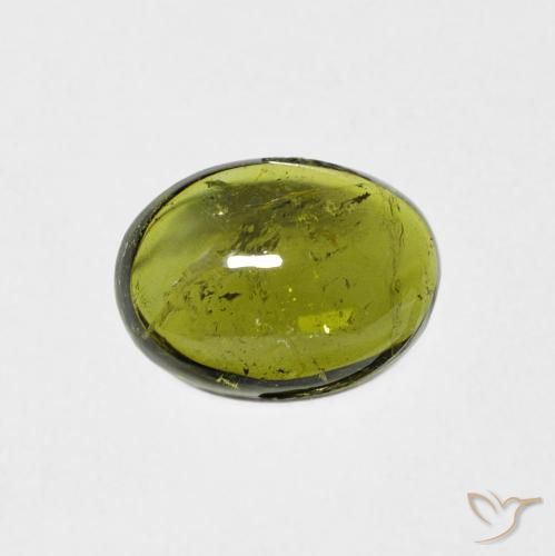 1.23ct 자연스러운 황록색 전기석, 타원형, 투명한