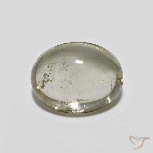 3.38ct 자연스러운 미디엄 라이트 옐로우 전기석, 타원형, 투명한