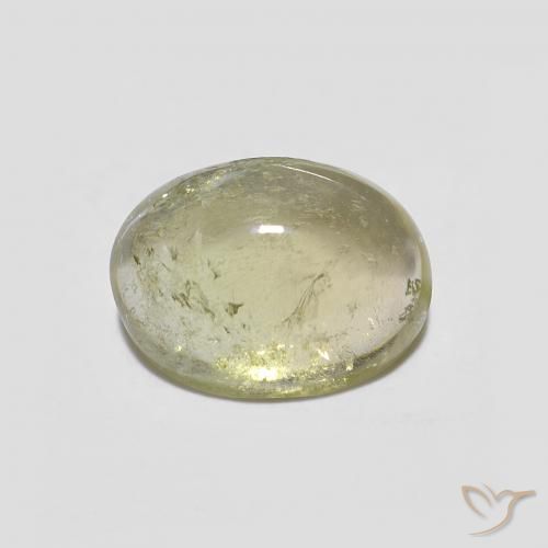 1.86ct 자연스러운 중간 황록색 전기석, 타원형, 투명한