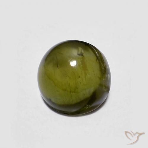 0.68ct 자연스러운 딥그린 전기석, 둥근, 투명한