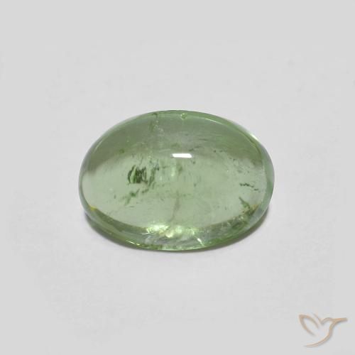 1.43ct 자연스러운 연한 초록색 전기석, 타원형, 투명한