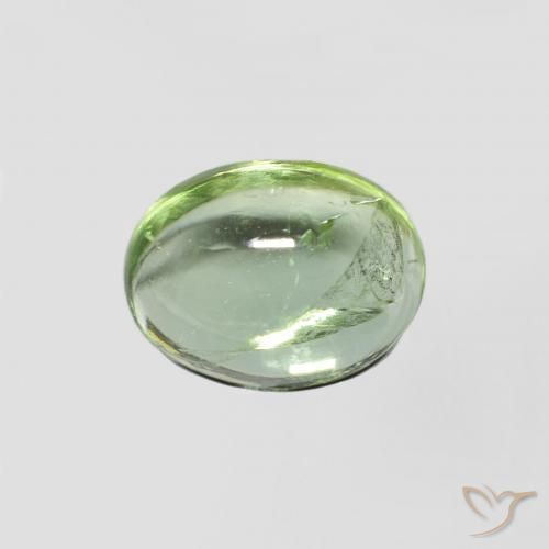 1.44ct 자연스러운 따뜻한 녹색 전기석, 타원형, 투명한