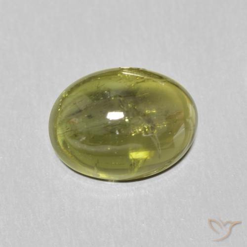1.45ct 자연스러운 미디엄 그린 전기석, 타원형, 투명한