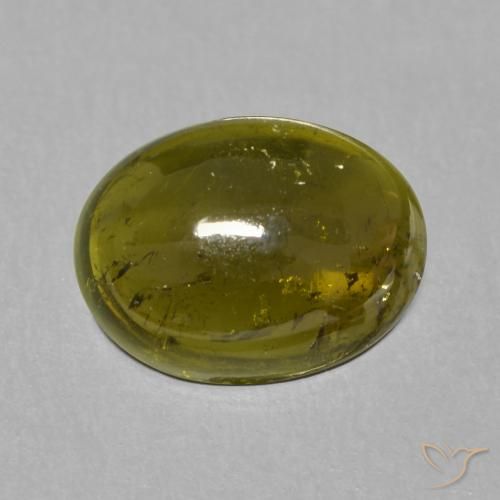 1.50ct 자연스러운 황록색 전기석, 타원형, 투명한