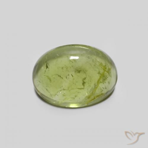 1.44ct 자연스러운 올리브 그린 전기석, 타원형, 투명한