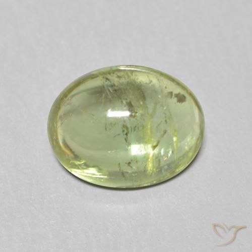1.57ct 자연스러운 따뜻한 녹색 전기석, 타원형, 투명한