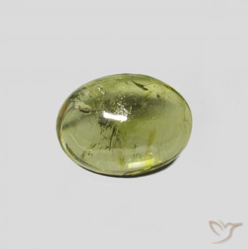 1.52ct 자연스러운 황록색 전기석, 타원형, 투명한