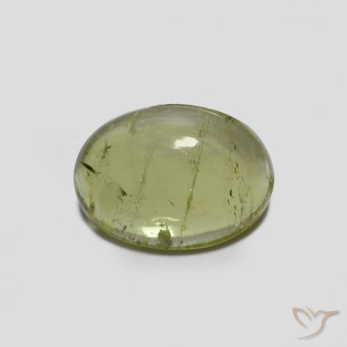 1.49ct 자연스러운 황록색 전기석, 타원형, 투명한
