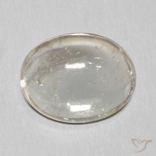 2.98ct 자연스러운 매우 밝은 회색 전기석, 타원형, 투명한