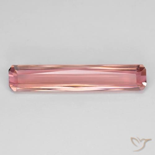 4.87ct 자연스러운 미디엄 핑크 전기석, 에메랄드 컷, VVS-VS