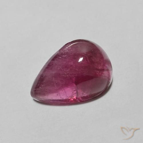 2.49ct 자연스러운 분홍빛이 도는 빨강 전기석, 배 모양, 투명한