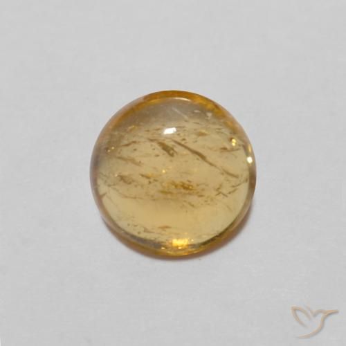 0.89ct 자연스러운 미디엄 오렌지 전기석, 둥근, 투명한