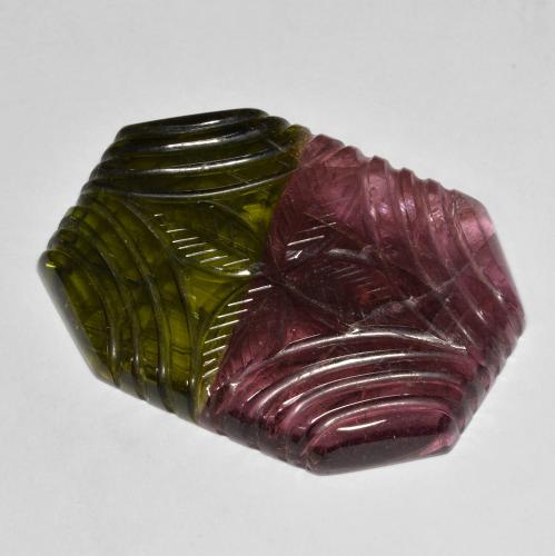 46.32ct 자연스러운 다색 전기석, 에메랄드 컷, 투명한