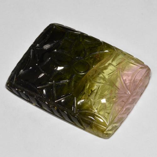 63.68ct 자연스러운 다색 전기석, 팬시한, 투명한