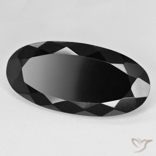 30.28캐럿 루즈 블랙 토르말린, 33.8 x 16.4mm 모잠비크산 타원형 컷, Photo A