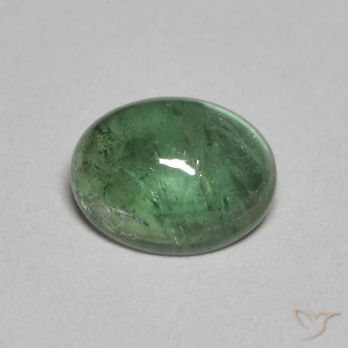 1.28ct 자연스러운 연한 초록색 전기석, 타원형, 투명한