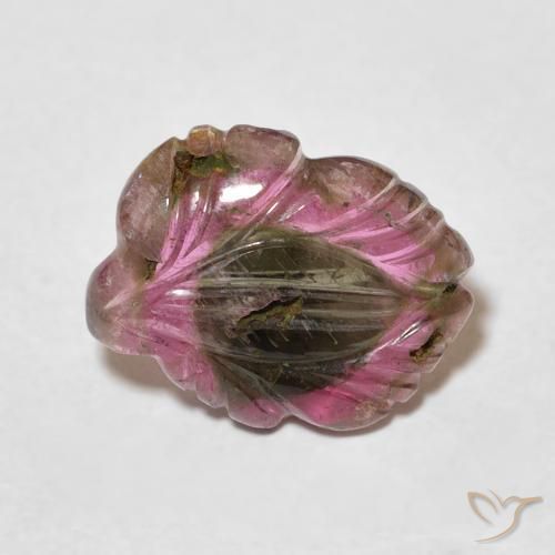 4.27ct 자연스러운 다색 전기석, 플라워 컷, 투명한