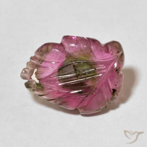 4.24ct 자연스러운 다색 전기석, 플라워 컷, 투명한