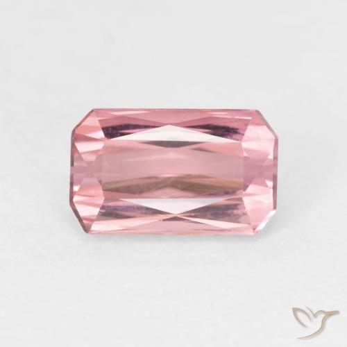 1.67ct 자연스러운 풍선껌 핑크 전기석, 에메랄드 컷, VVS-VS