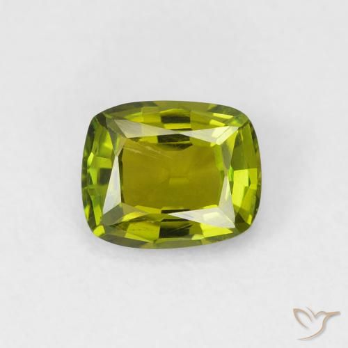 0.77ct 자연스러운 흙빛 녹색 전기석, 방석, VVS-VS