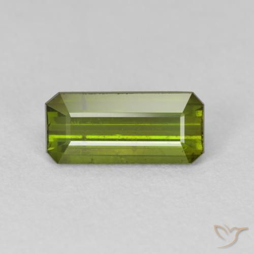 2.07ct 자연스러운 포레스트 그린 전기석, 에메랄드 컷, VS-SI
