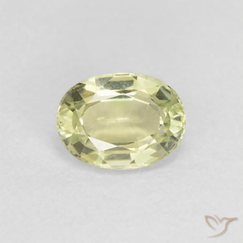 0.81ct 자연스러운 라이트 페어 그린 전기석, 타원형, VVS