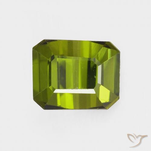 1.36ct 자연스러운 딥그린 전기석, 에메랄드 컷, VVS