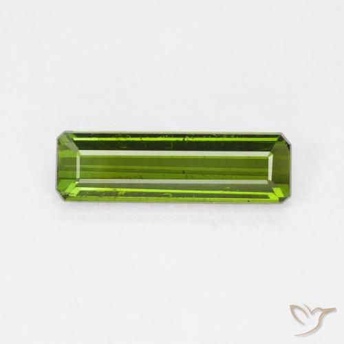 1.14ct 자연스러운 황록색 전기석, 에메랄드 컷, VS