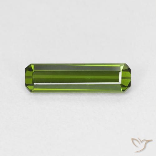0.83ct 자연스러운 황록색 전기석, 에메랄드 컷, VVS