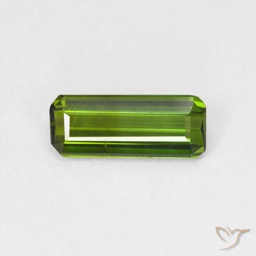 0.72ct 자연스러운 딥그린 전기석, 에메랄드 컷, VS