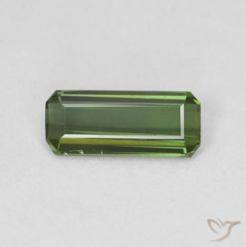 1.00ct 자연스러운 황록색 전기석, 에메랄드 컷, VVS