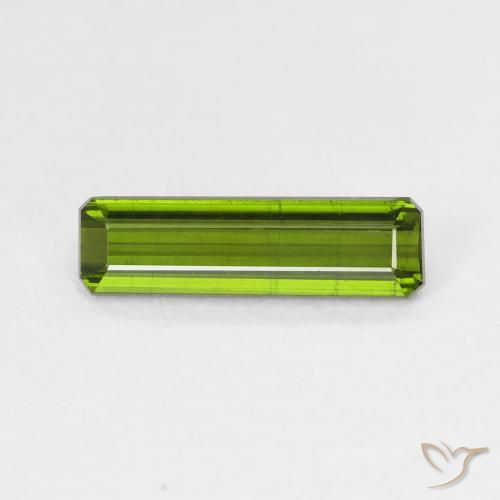 1.33ct 자연스러운 포레스트 그린 전기석, 에메랄드 컷, VVS-VS