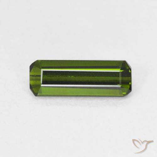 1.15ct 자연스러운 황록색 전기석, 에메랄드 컷, VVS-VS
